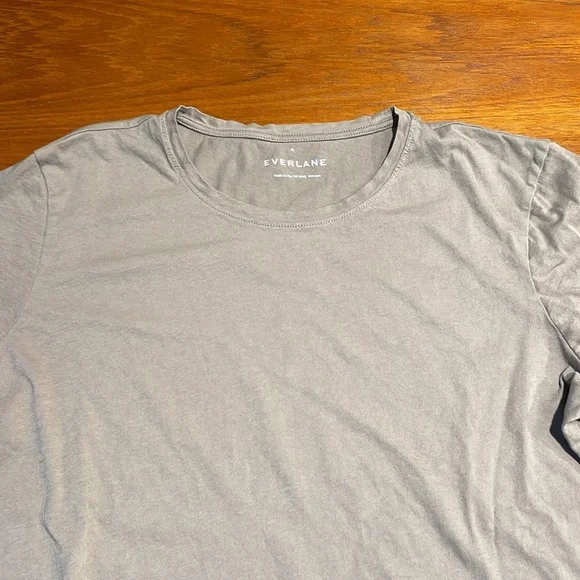 Everlane brown long sleeve organic cotton tee shirt XL - Picture 3 of 9